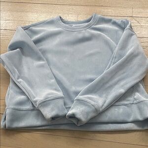 Light Blue Velvet Sweatshirt
